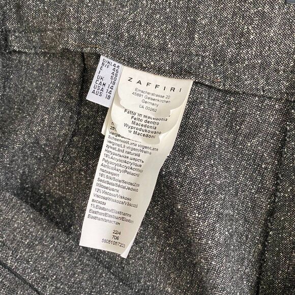 Zaffiri Wool/Silk Blend Grey Dress Pants - Picture 5 of 5